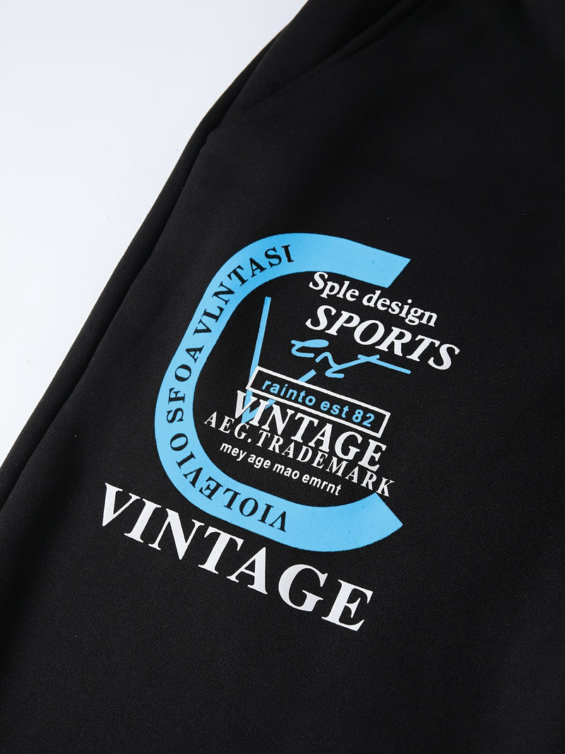 Men's Casual Sports Two-Piece Set Includes a Hooded Sweatshirt And Pants.