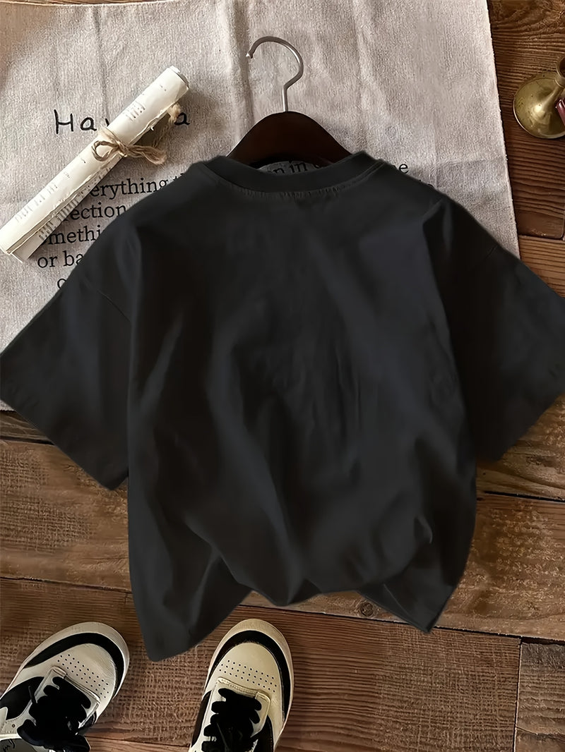 Women’s Graphic Print T-shirt Crew Neck Casual.