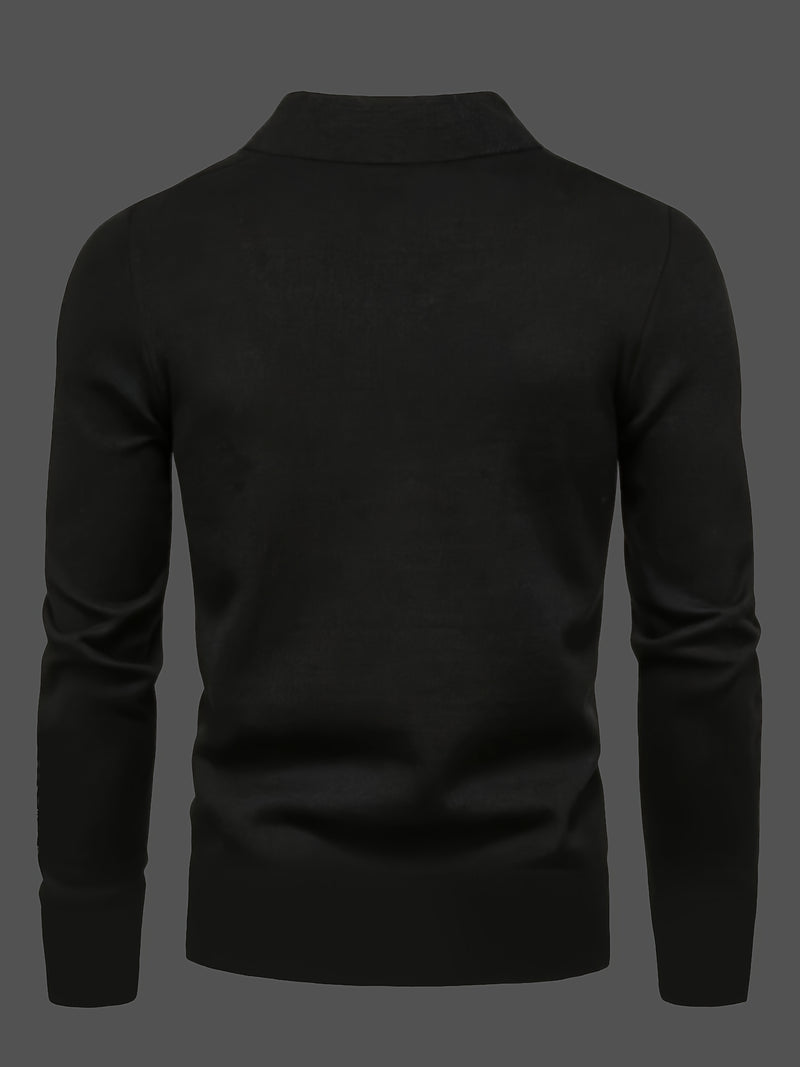 Men's Fall Three Skull Print Casual Comfort Long Sleeve Crew Neck T-Shirt.