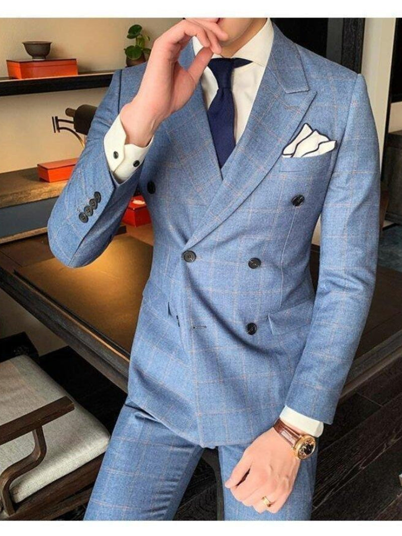 Men'S Premium New Two-Piece Suit Set Suit Jacket + Trousers.