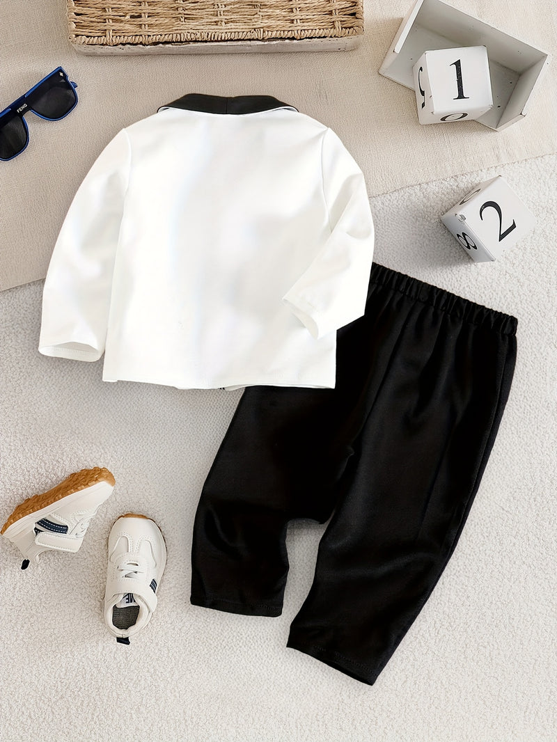 2pcs Set: European and American Style Gentleman's Handsome Suit.