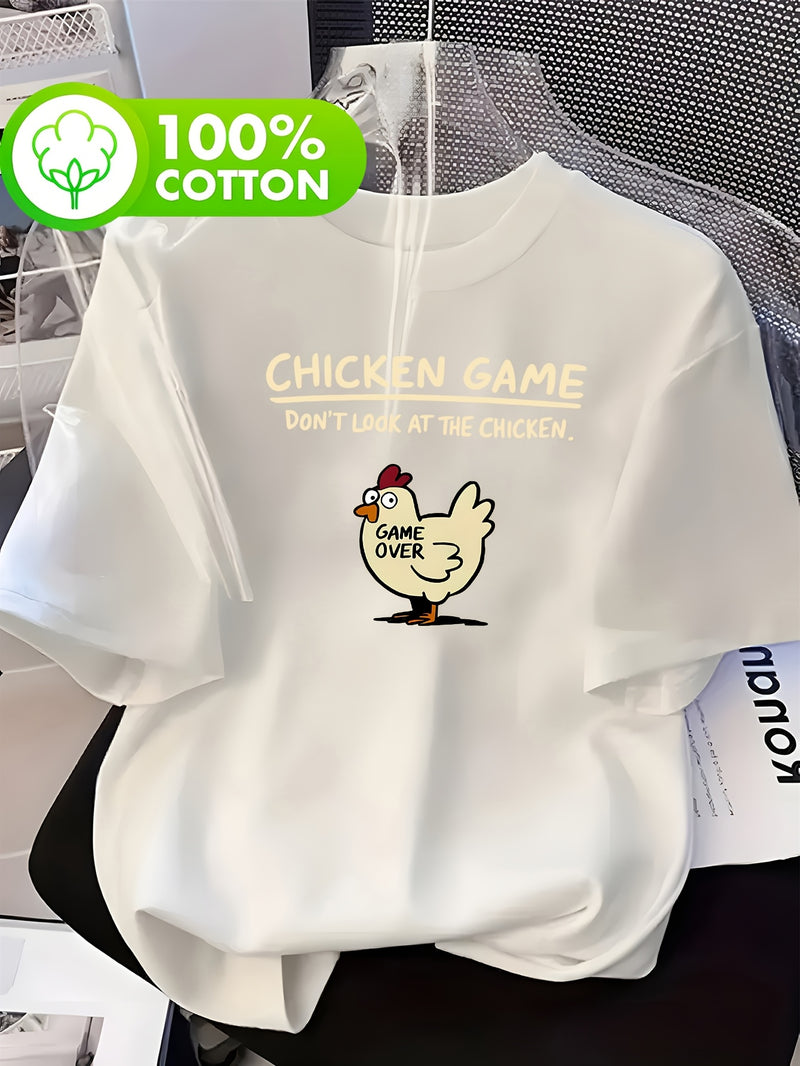 Women's Chicken Game Graphic T-Shirt.