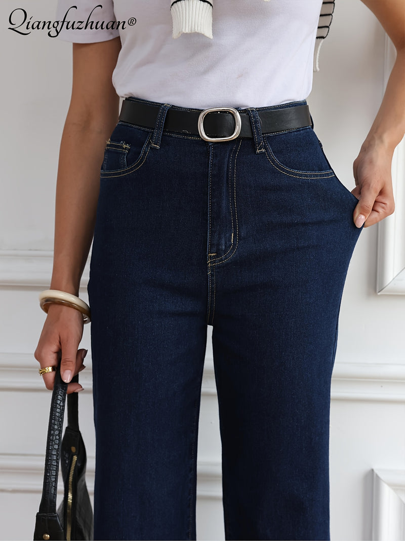 Ladies' Stretch Slim Straight-leg Jeans.