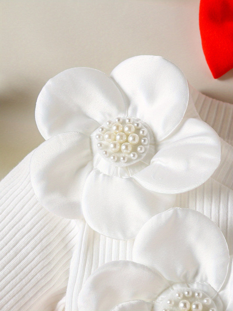 Delivery Bow Hair Tie Girls' Dress Romper Spring/Autumn Style.