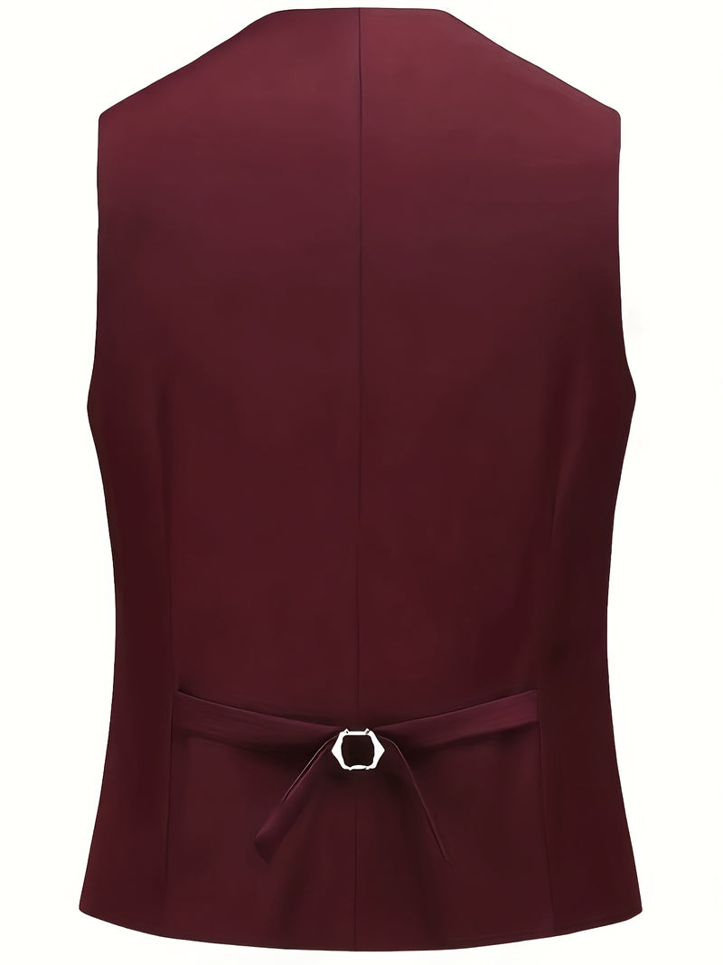 Men's 2pcs Suit, Consisting of a Vest And Dress Pants.