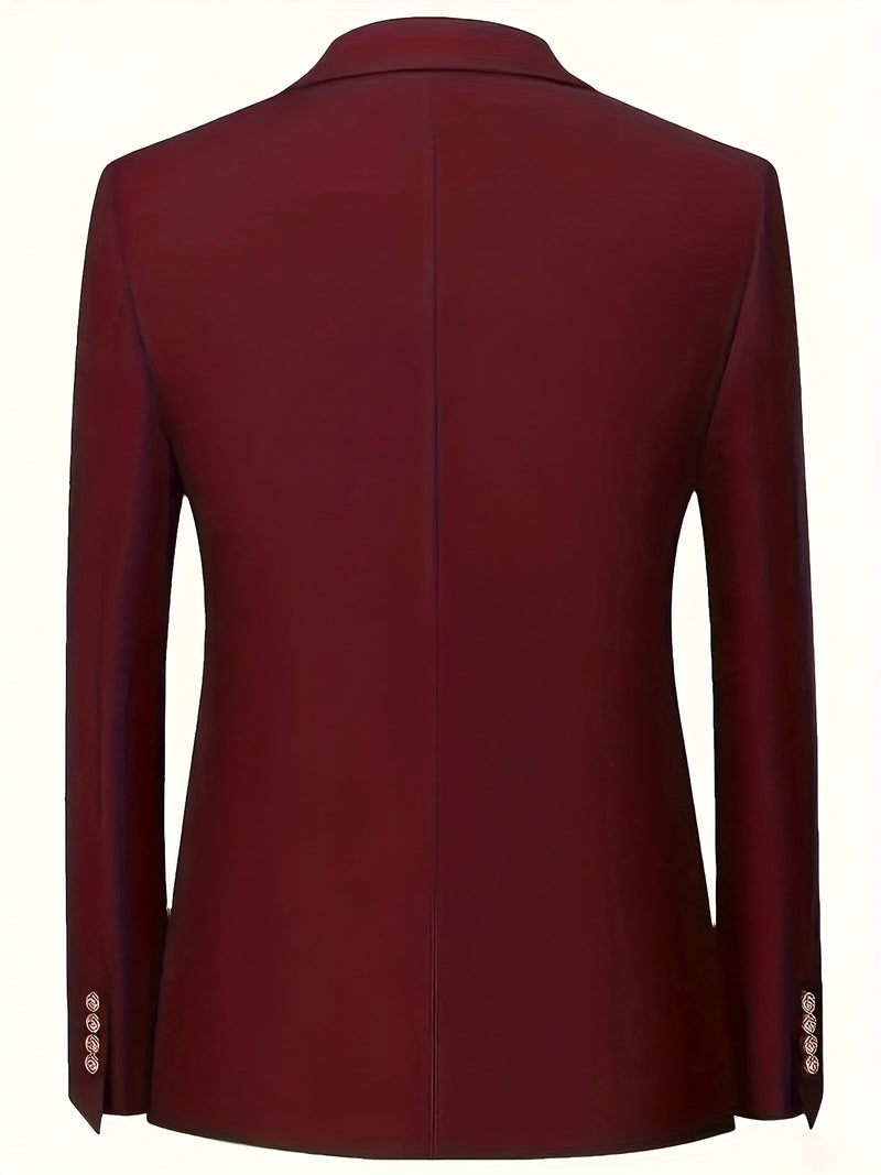 Men'S Premium Two-Piece Suit - Tailored Business Casual Blazer And Trousers.