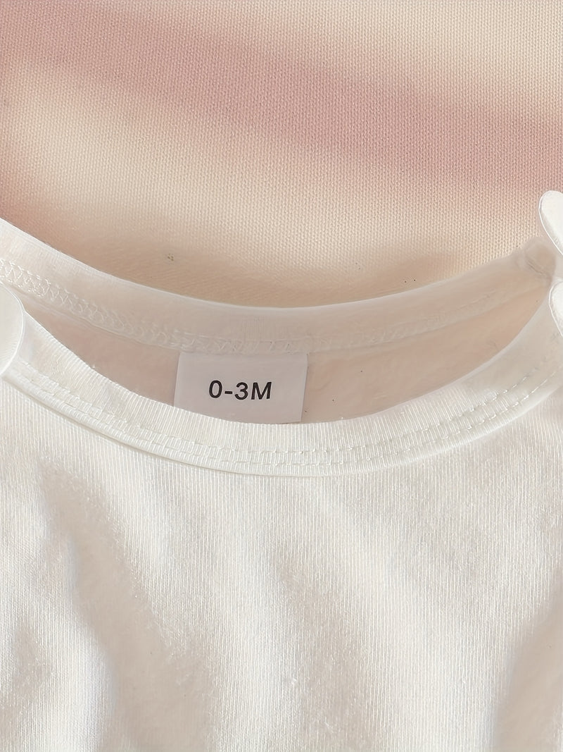 Newborn Baby Girl White Christening Gown Long-Sleeved Dress.