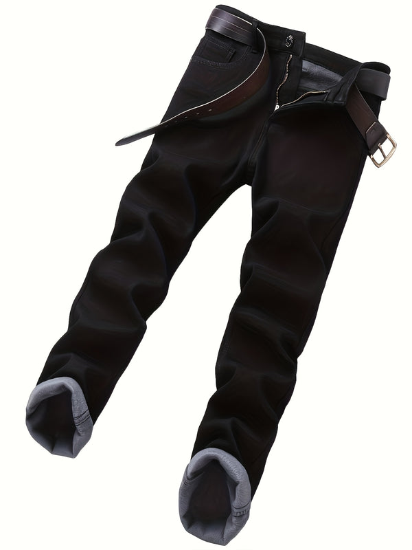 Men’s Black Fleece-Lined Jeans.