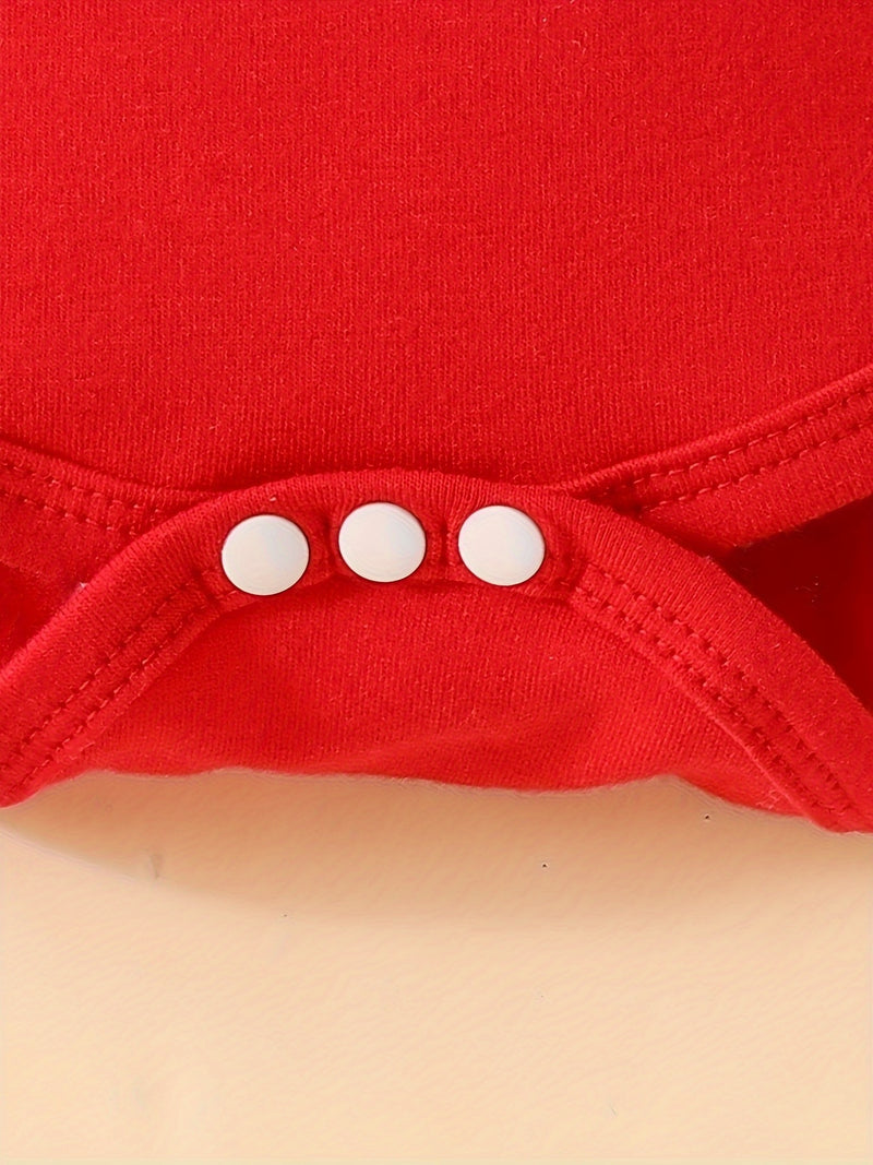 3pcs Cute Bear Heart Pattern Short Sleeve Top and Skirt Set.