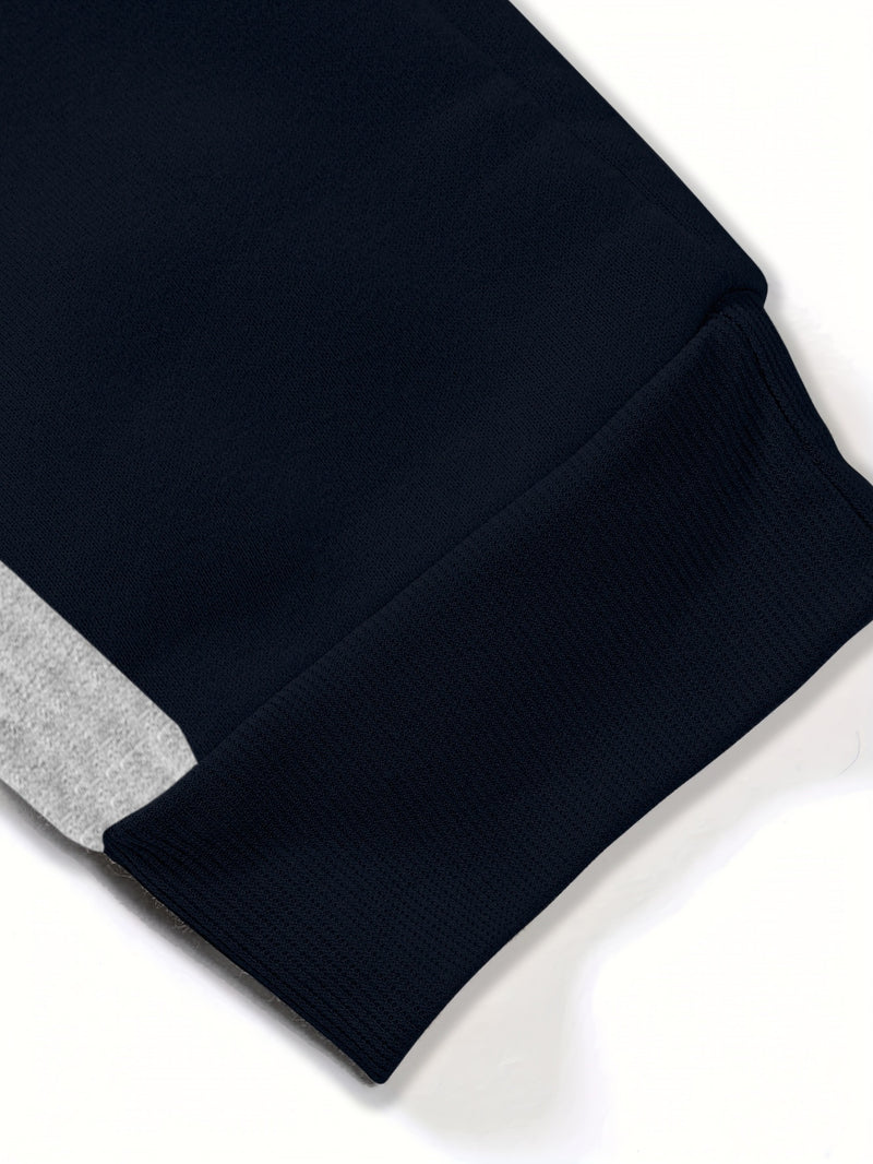 Stylish Men's Color-Blocked Jogger Pants Featuring a Striking Print Design.