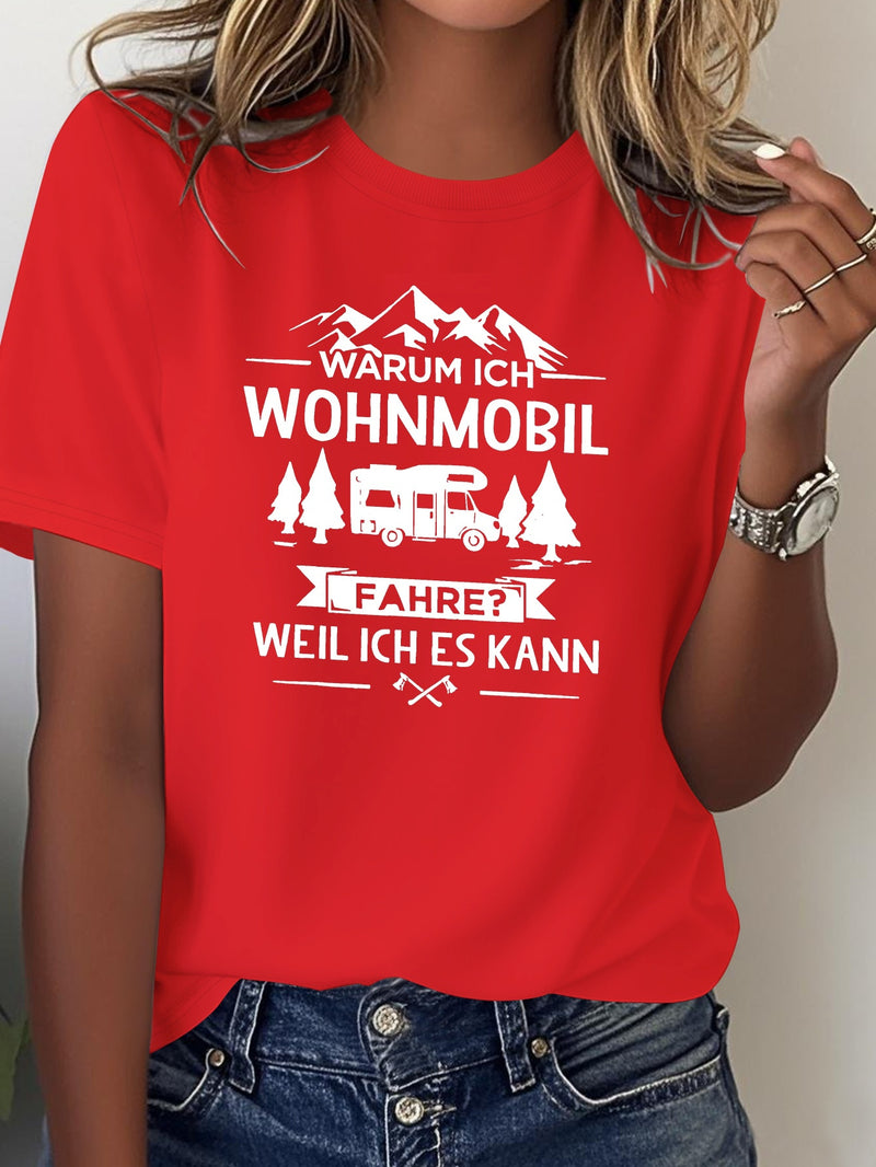 Women's German-Themed RV & Camping T-Shirt.