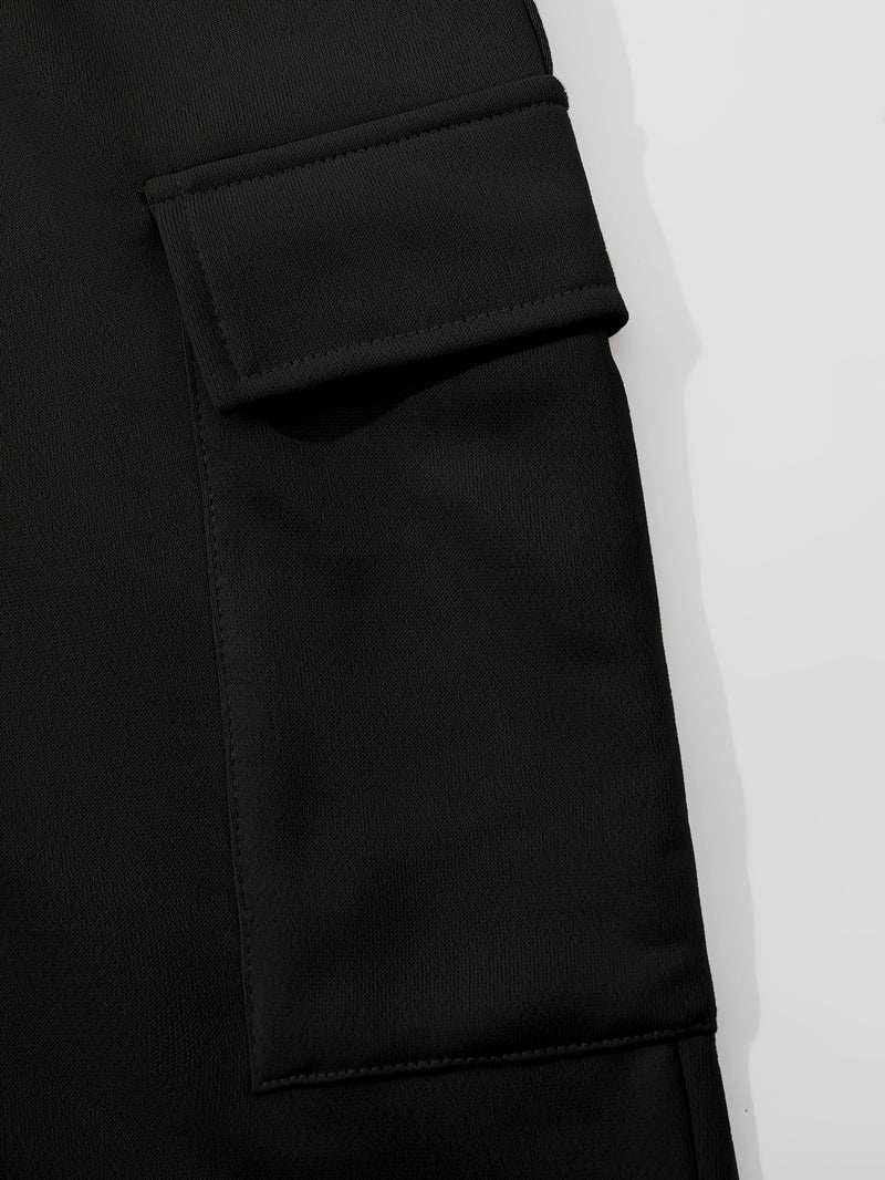 6pcs Women's Casual Short Camisole And Elastic Waist Pocket Work Pants.