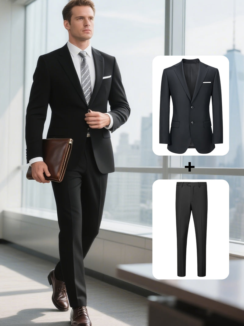 A Classic Business Suit for Men, Including a Jacket And Trousers.