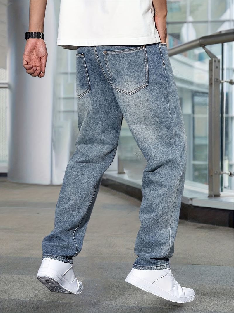 Men's Casual Stretch Denim Long Pants.