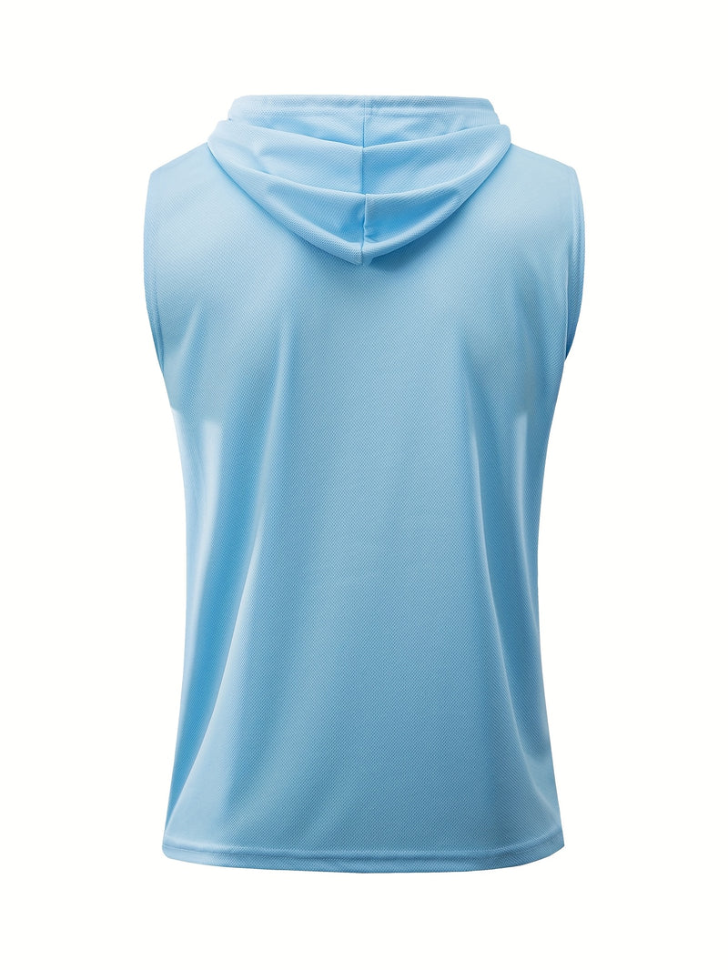 Five-Pack Summer Solid Color Men's Hooded Sweatshirts with Pockets.