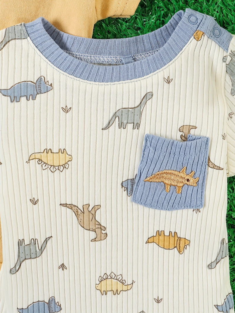 8pcs summer newborn baby boy romper set with elephant.