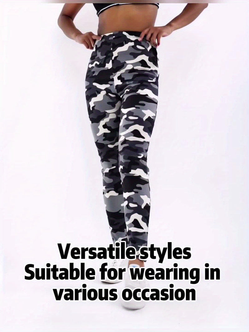 Autumn And Winter Directional Fashion Camouflage Yoga Leggings for Women.