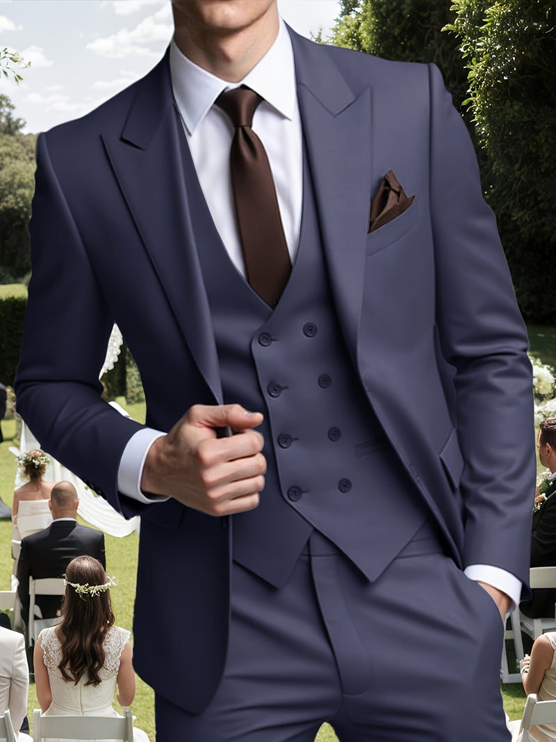 Men's Three-Piece Suit for Formal Occasions.