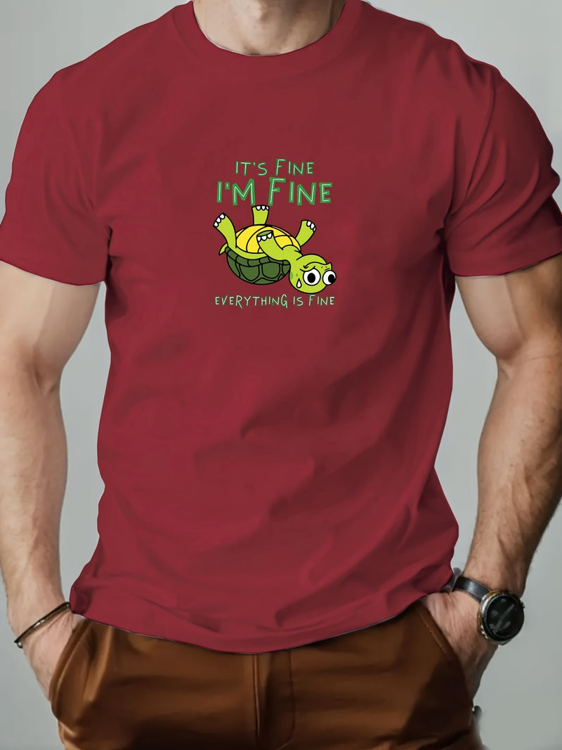 Men's Summer Casual Crew Neck Short Sleeve T-Shirt.