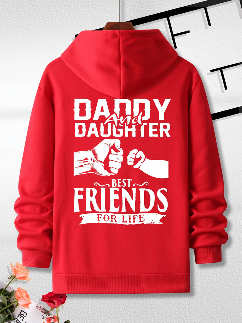 Men's Hooded Sweatshirt with Fashionable Print Design.