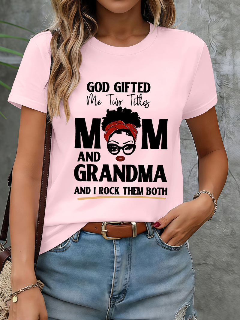 Women's T-shirt with a Printed Silhouette of a Woman.