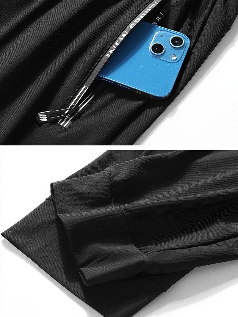 Men’s 2-Piece Set Summer High-Elasticity Jogging Pants.