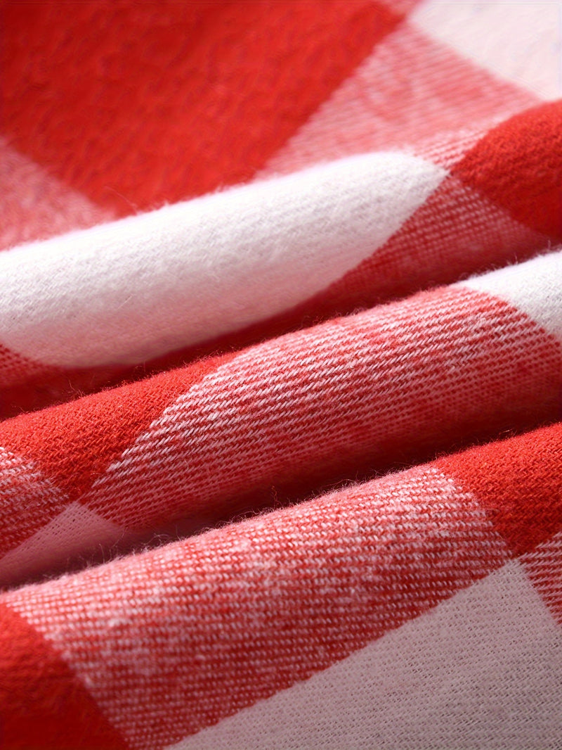 Boys Autumn Plaid Long Sleeve Shirt Casual Top.