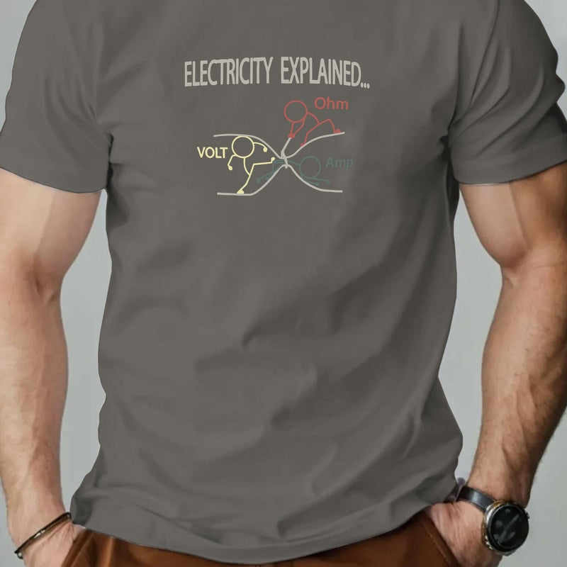 Men's "Electricity Explained" Graphic T-Shirt.