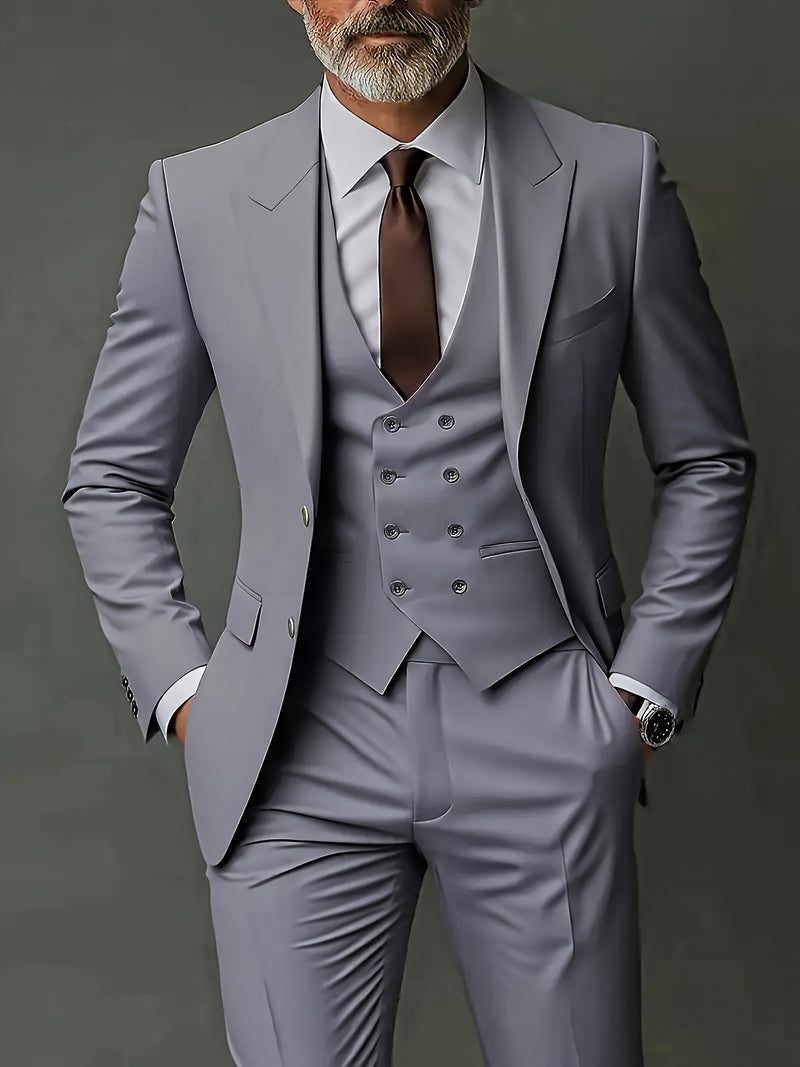 A Three-Piece Suit for Men Suitable for Weddings And Formal Occasions.