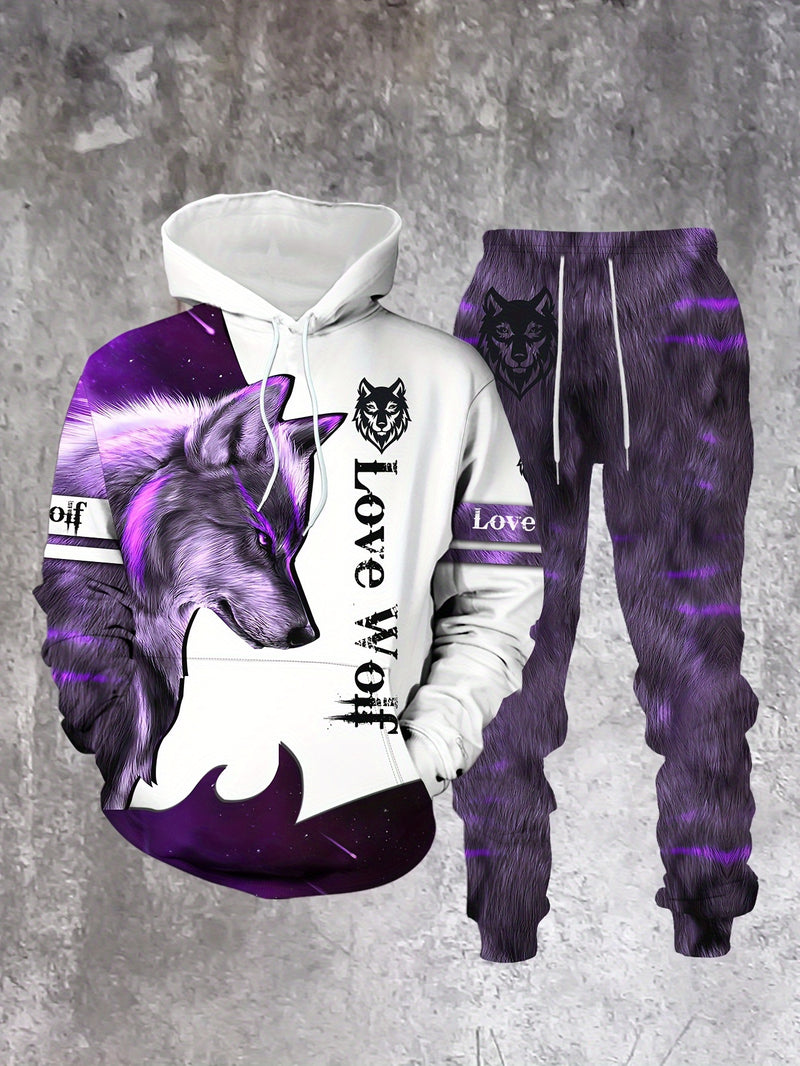 Men's Spring/Autumn Long-Sleeve Casual Sweatshirt Set.