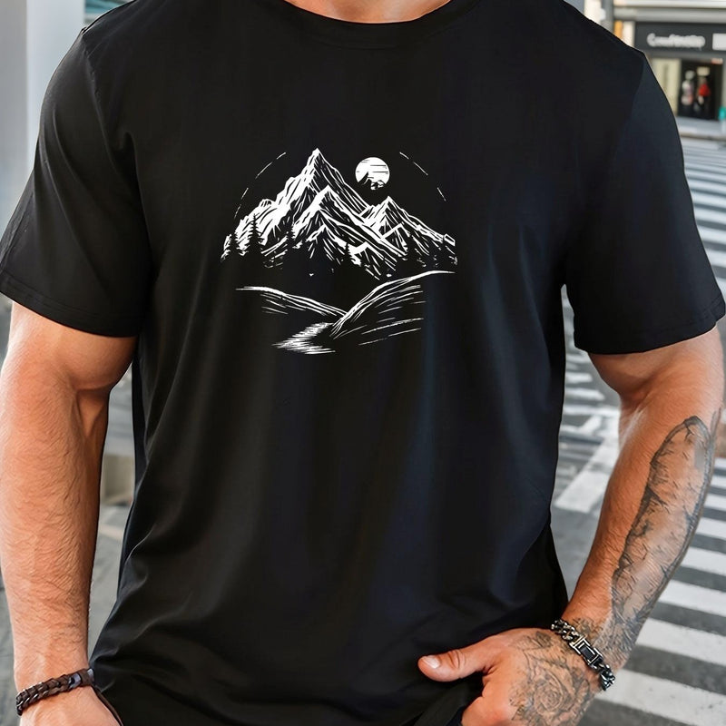 Men's Casual Crew Neck Short Sleeve T-Shirt.