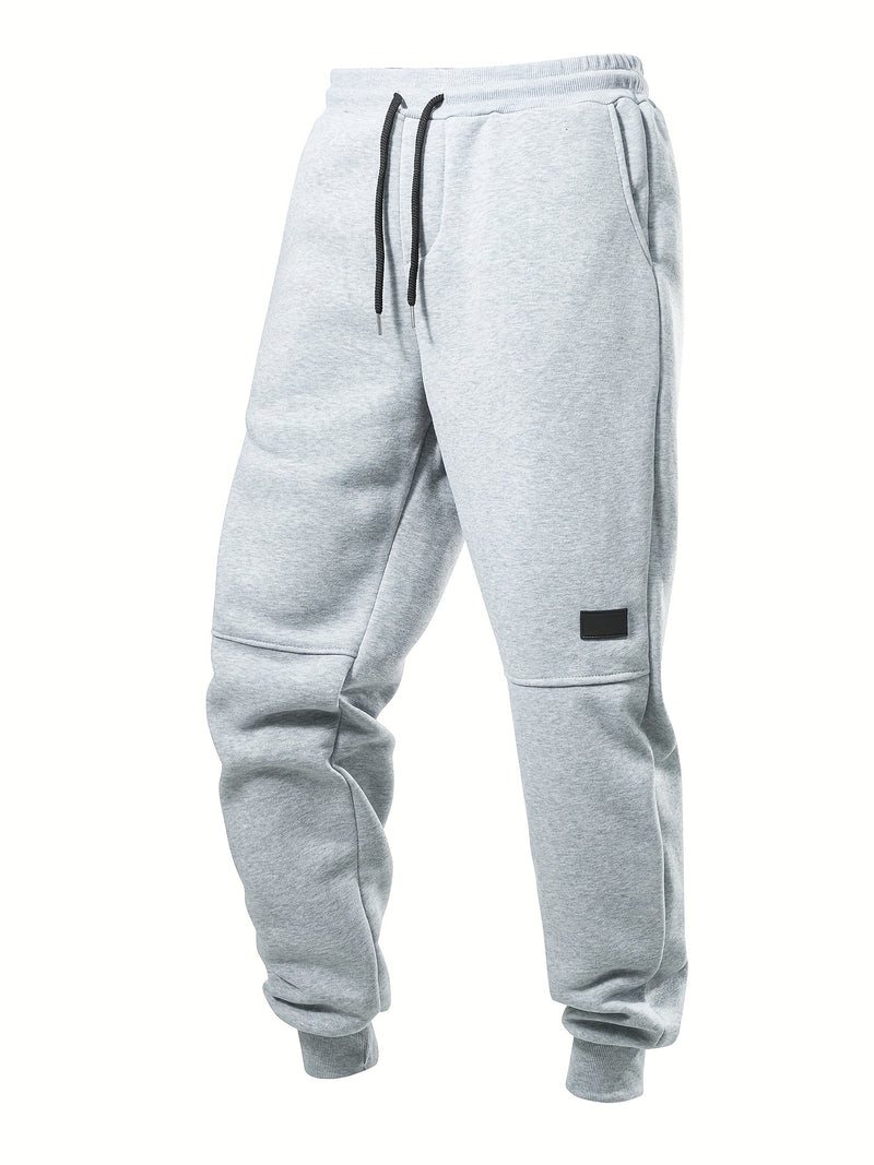 3pcs Men's Joggers with Elastic Waistband & Drawstring.