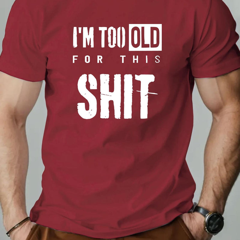 Men's SHIT Graphic Summer Casual Crew Neck Short Sleeve T-Shirt.