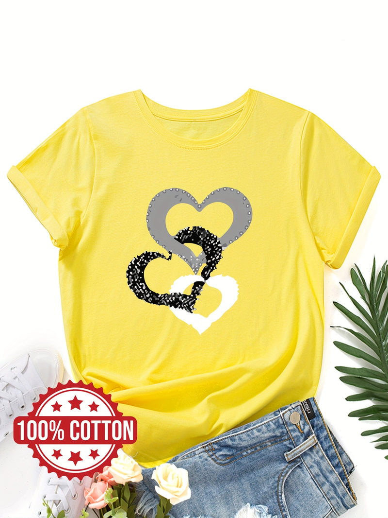 Women's "Love" Graphic Print T-Shirt.