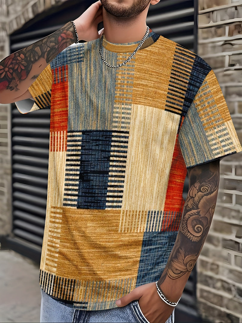Men's 3D Short Sleeve Print T-Shirt.