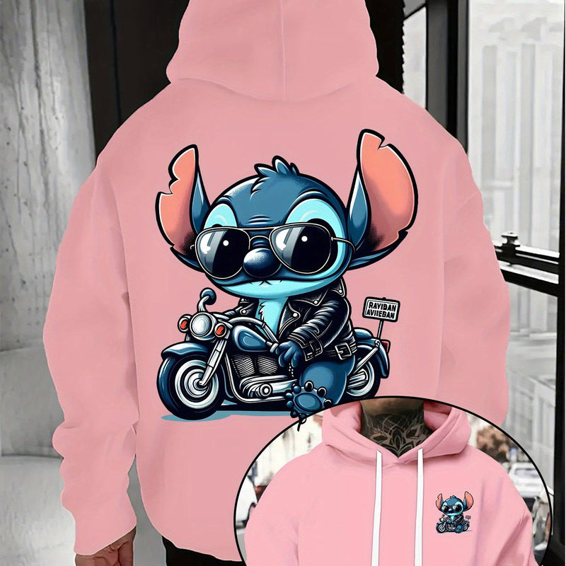 Disney Hoodie - Men's Stitch Driving Cartoon