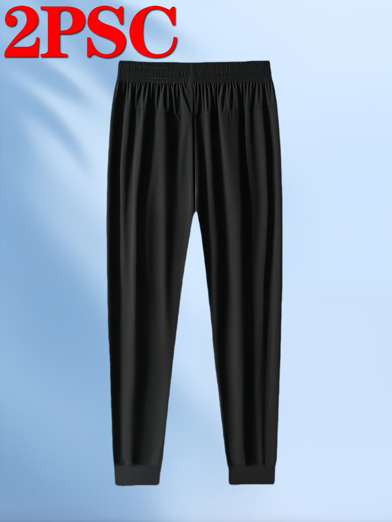 Men’s 2-Piece Set Summer High-Elasticity Jogging Pants.