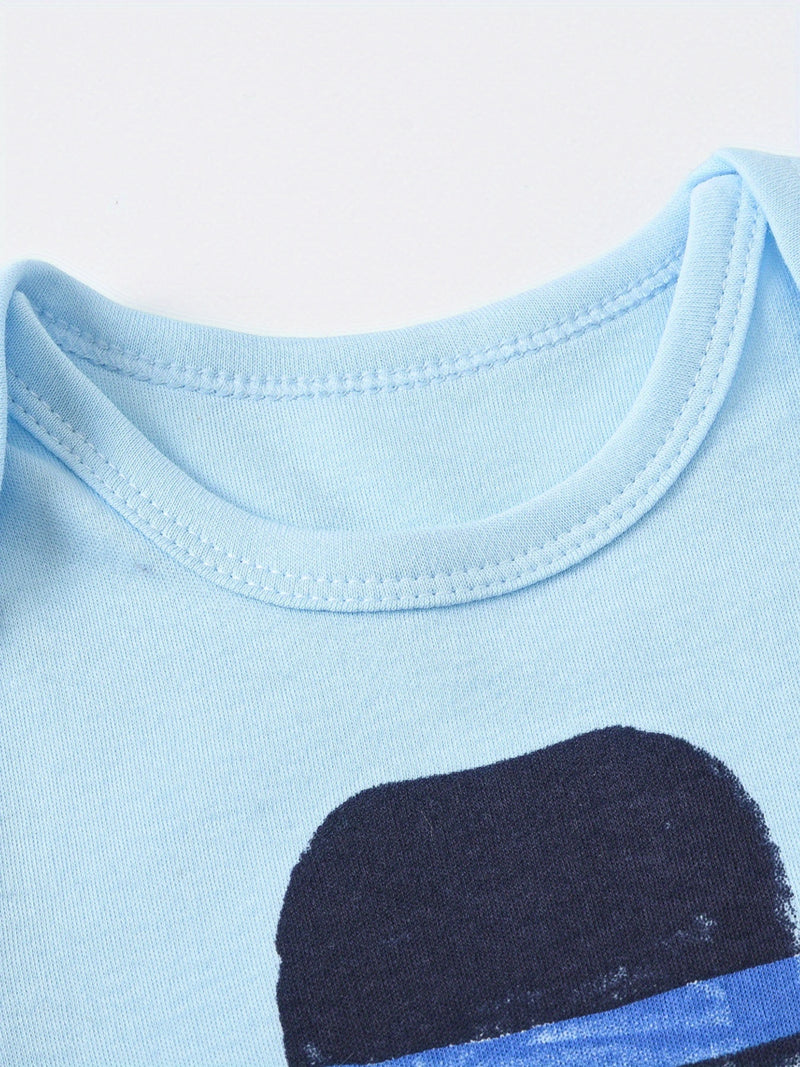 6pcs Newborn Baby Short-Sleeve Onesies.