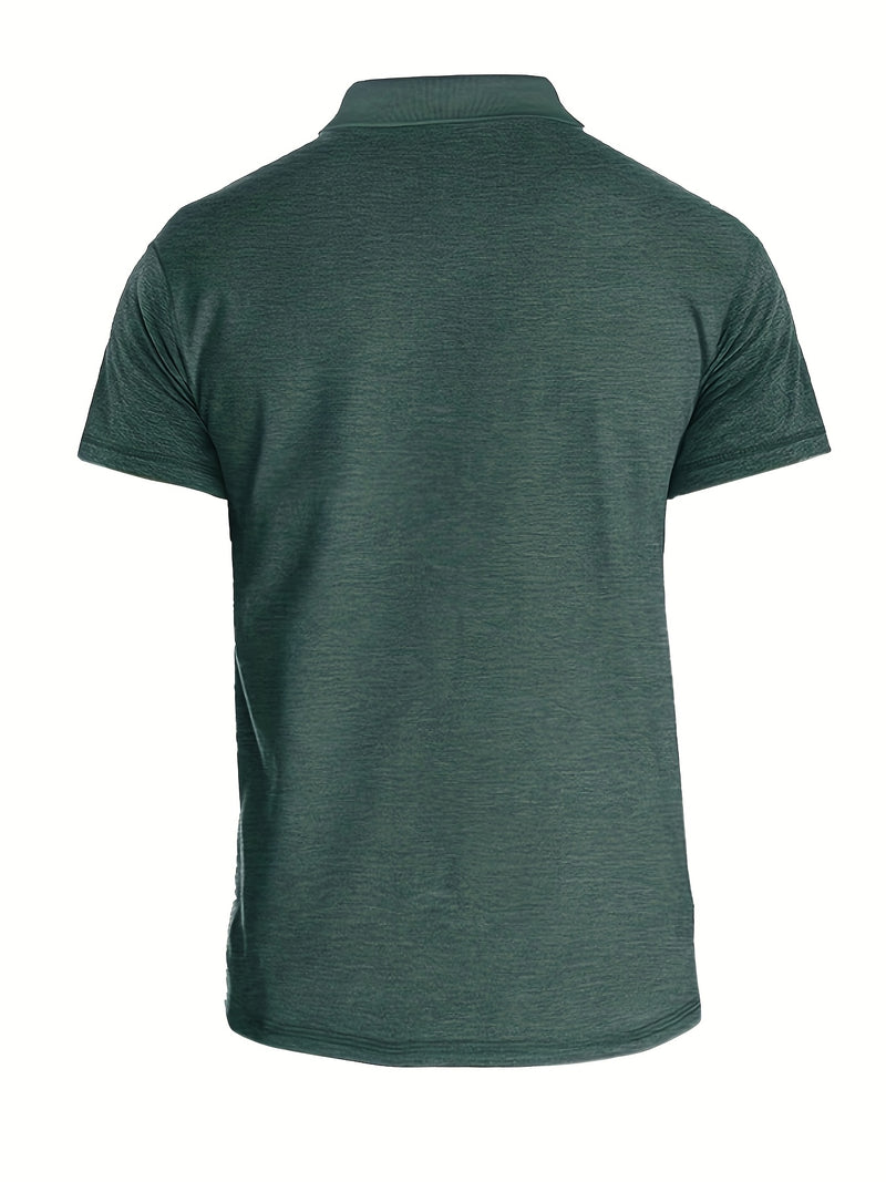 Men's Plaid Collar Pocket T-shirt.
