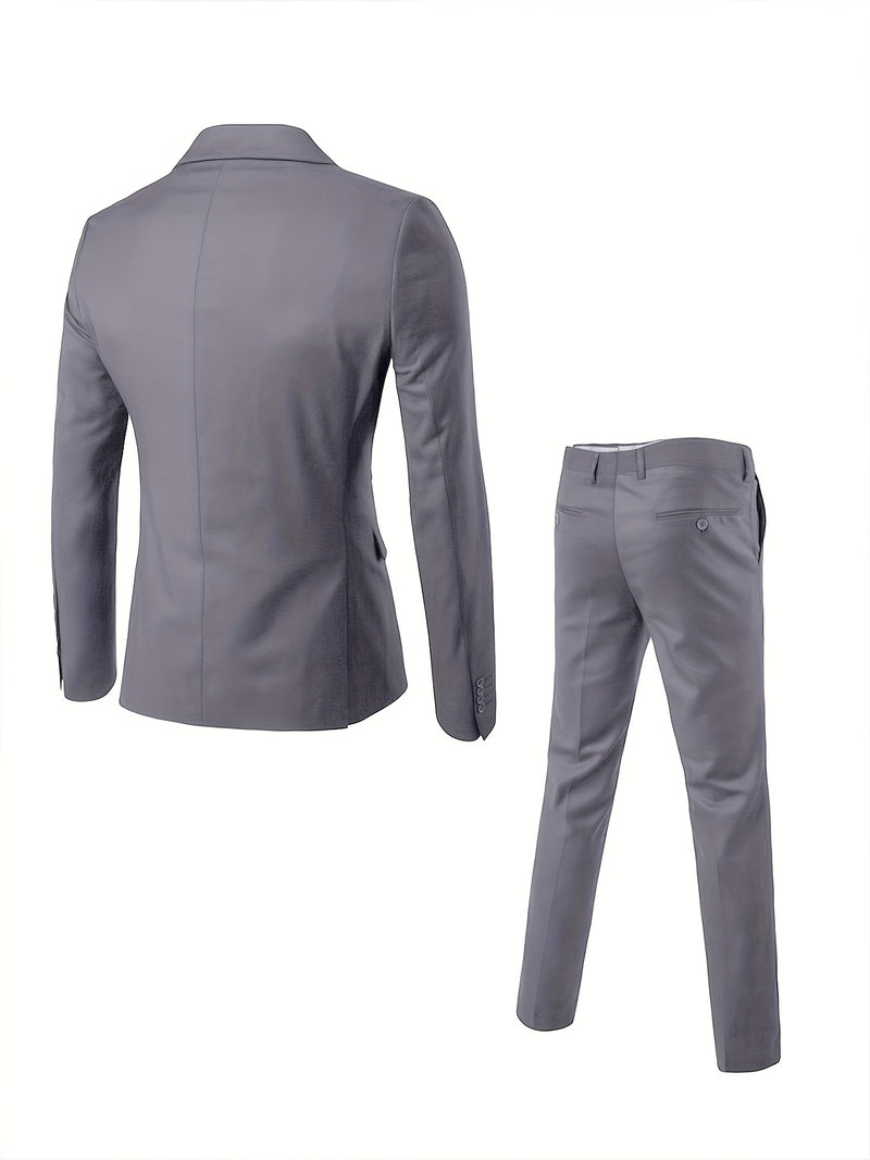 Men'S Premium Two-Piece Suit, Plus-Size Suit Set with Pants.