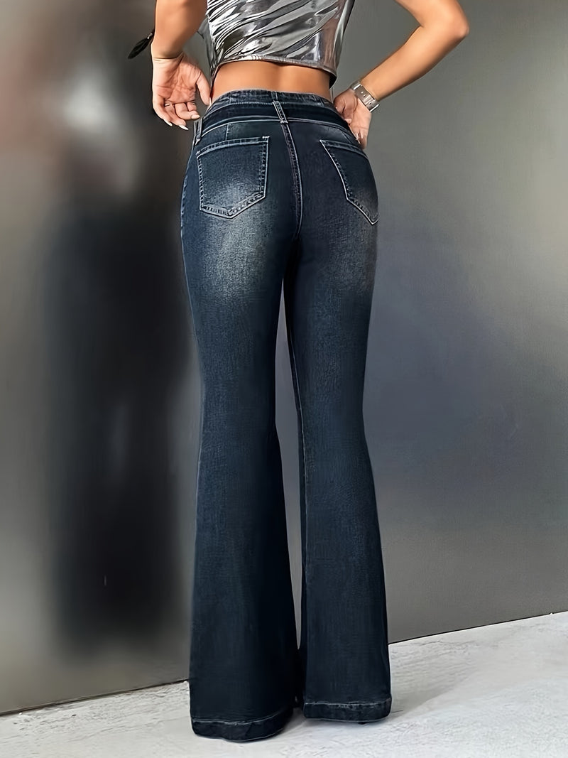 Women's Stretchy Fashionable Versatile Flared Jeans.