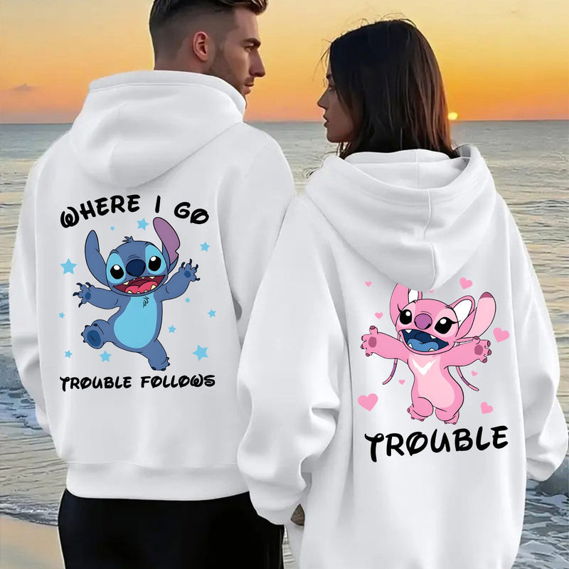 1pc Couple's Hoodie, Suitable for Men and Women.