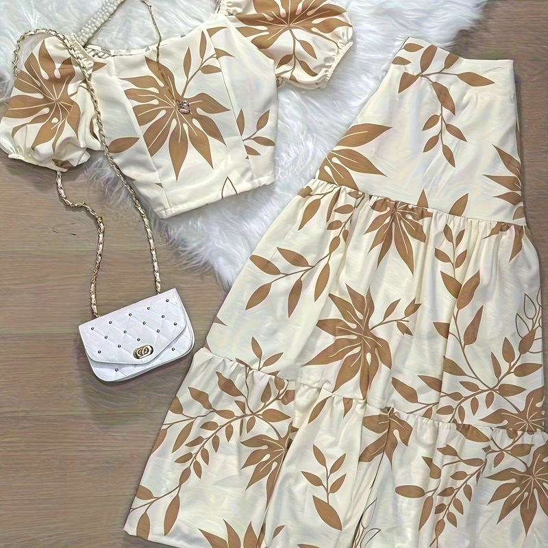 Women’s French-Style Printed Outfit.