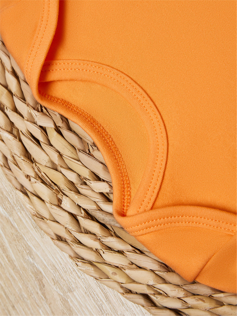 3pcs Newborn Baby Bodysuit Set, Short Sleeve Romper with Letter Print.