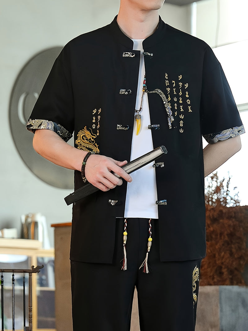 Summer New Chinese Style Hanfu Set for Men.