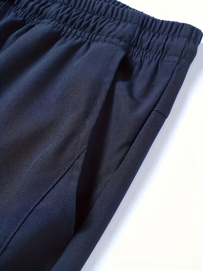 3pcs Men's Athletic Pants - Quick-Dry Drawstring Fitness Joggers.