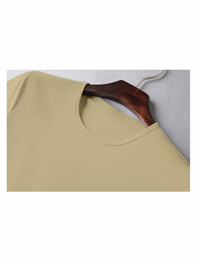 3pcs Men's Casual Short-sleeve Cotton Crew Neck T-shirt Set.