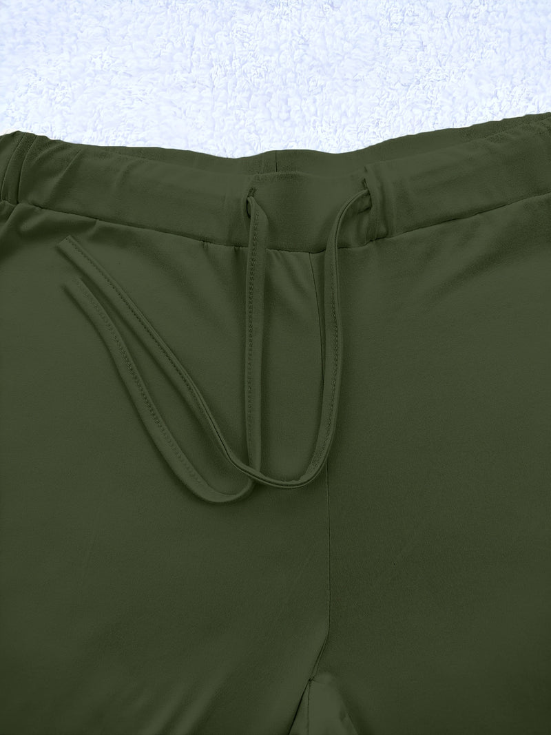 European and American Women's Fashion Flared Straight-Leg Pants.