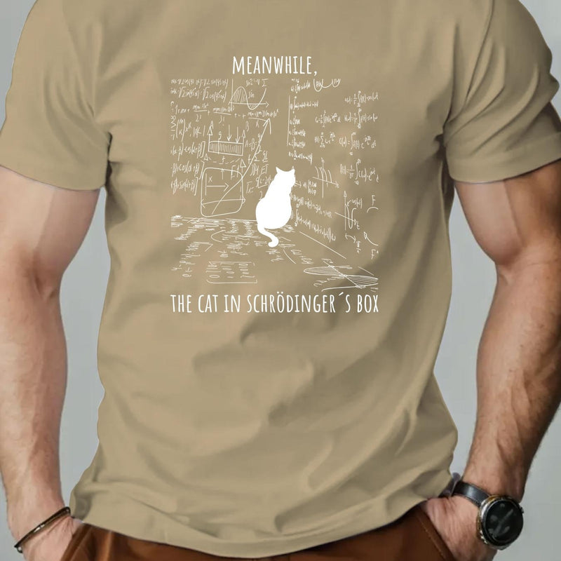 Men's Short-Sleeve T-Shirt with a Kitten Pattern for Summer Casual Wear.