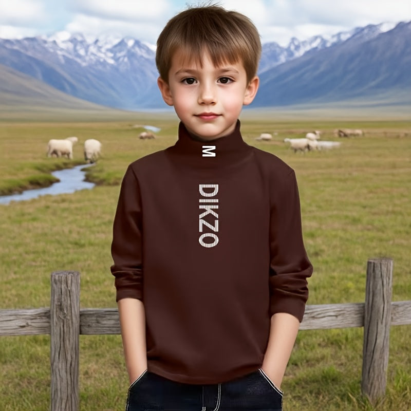 Autumn/Winter Children's Base Layer Shirt, New Heated Long-Sleeve T-Shirt.